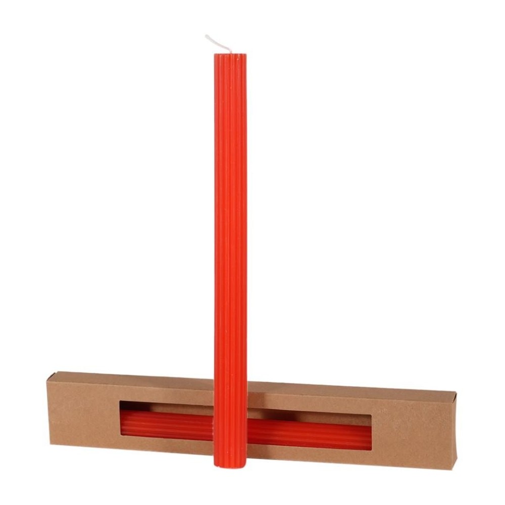 CANDELA RIGATA H.260XD.20 MM. ROSSO